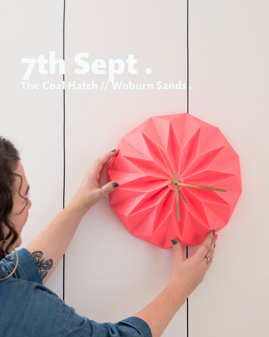 ORIGAMI CLOCK WORKSHOP /// 7th SEPTEMBER 2025 /// THE COAL HATCH . WOBURN SANDS