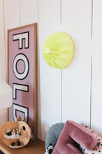 NEON YELLOW ORIGAMI CLOCK