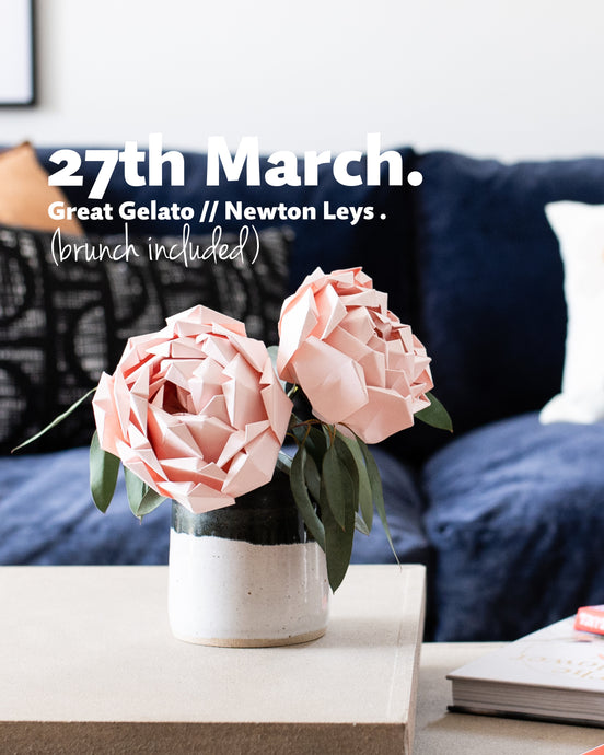 PEONIES WORKSHOP /// 27th March 2025 /// GREAT GELATO