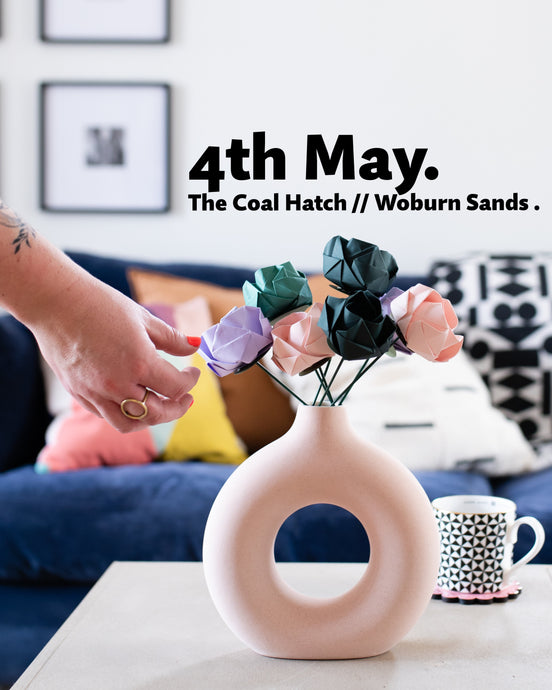 ORIGAMI ROSES WORKSHOP /// 4th MAY 2025 /// THE COAL HATCH . WOBURN SANDS