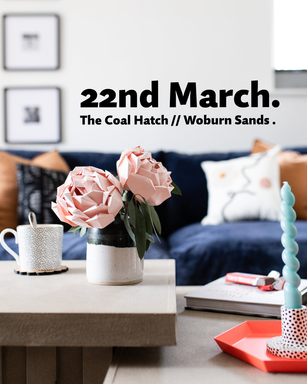 ORIGAMI PEONIES WORKSHOP /// 22nd MARCH 2026 /// THE COAL HATCH . WOBURN SANDS